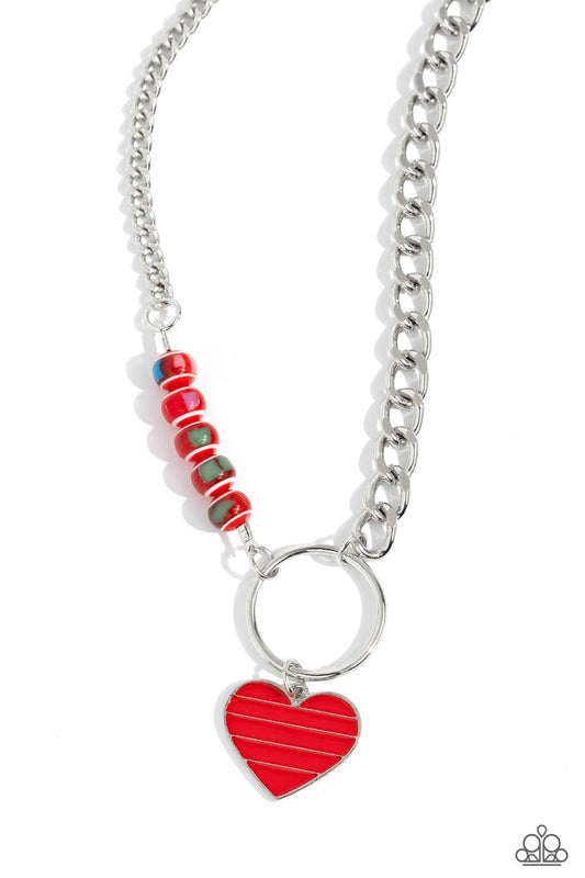 Paparazzi Accessories: Mismatched Mayhem - Red Necklace