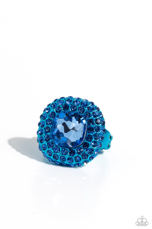 Paparazzi Accessories: Glistening Grit - Blue Ring