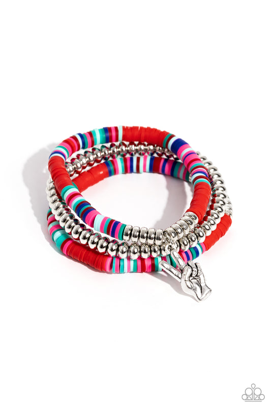 Paparazzi Accessories: Peaceful Potential - Red Bracelet