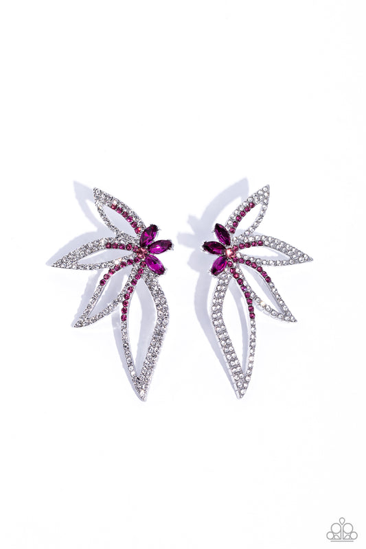 Paparazzi Accessories: Twinkling Tulip - Pink LOP Earring