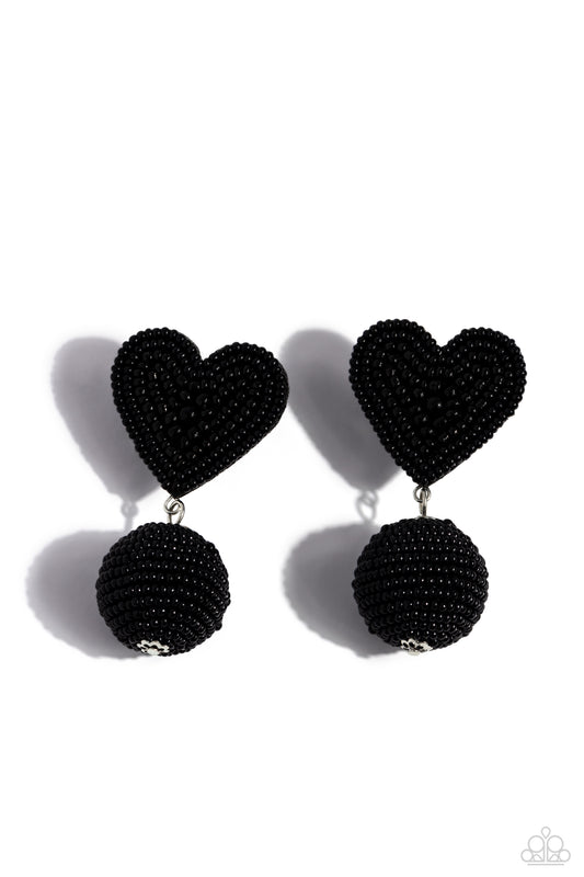 Paparazzi Accessories: Spherical Sweethearts - Black Earring