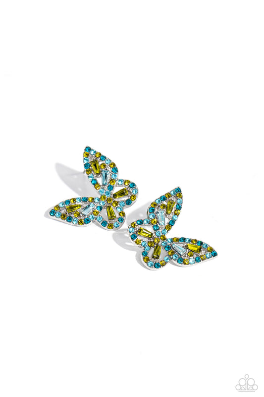 Paparazzi Accessories: Tilted Takeoff - Green Earring