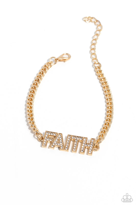 Paparazzi Accessories: Faithful Finish - Gold Bracelet