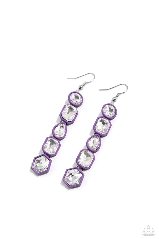 Paparazzi Accessories: Developing Dignity - Purple Earring