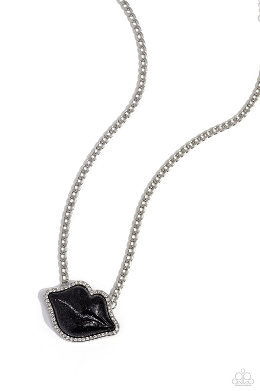 Paparazzi Accessories: Lip Locked - Black Necklace