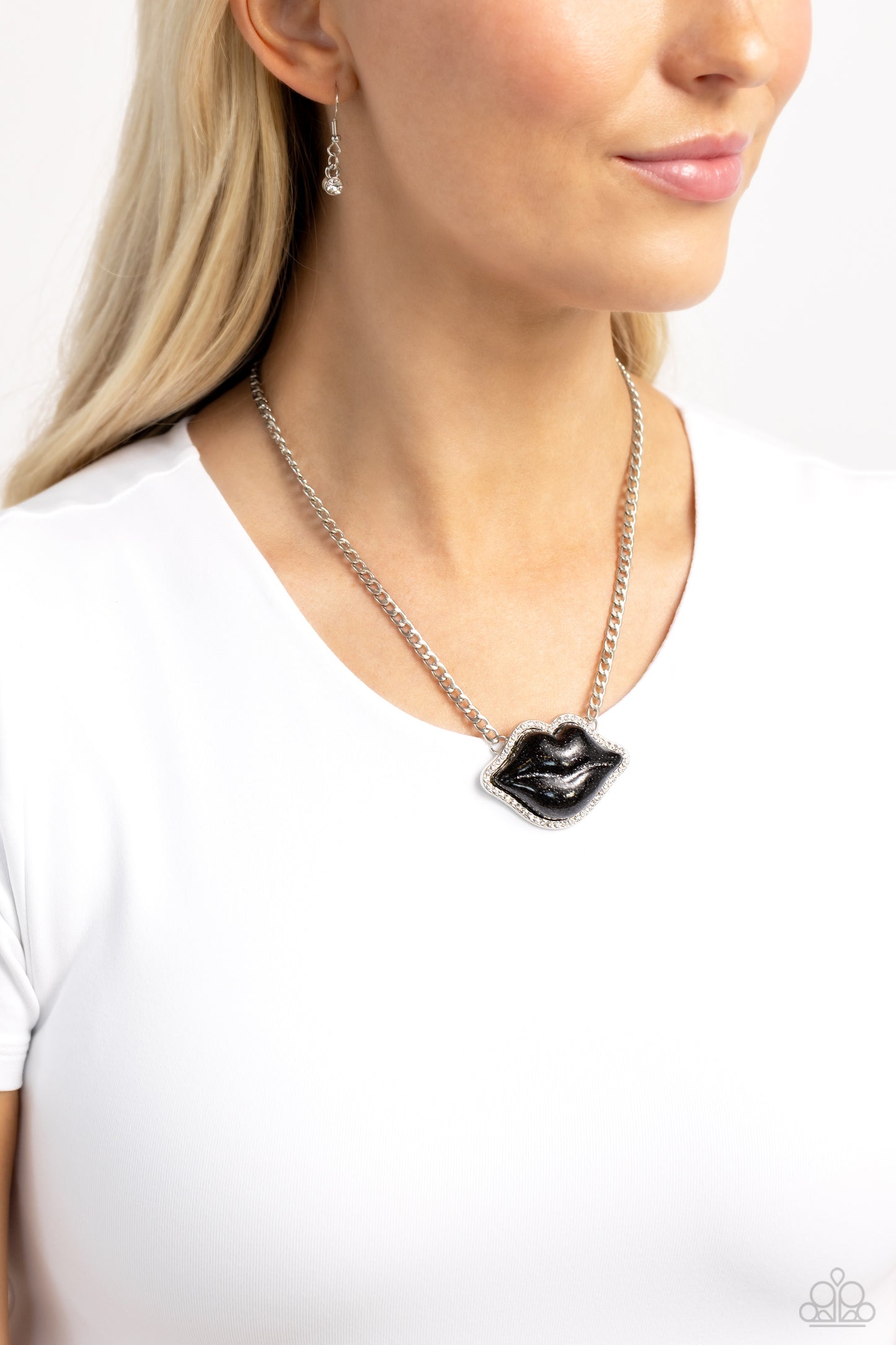 Paparazzi Accessories: Lip Locked - Black Necklace