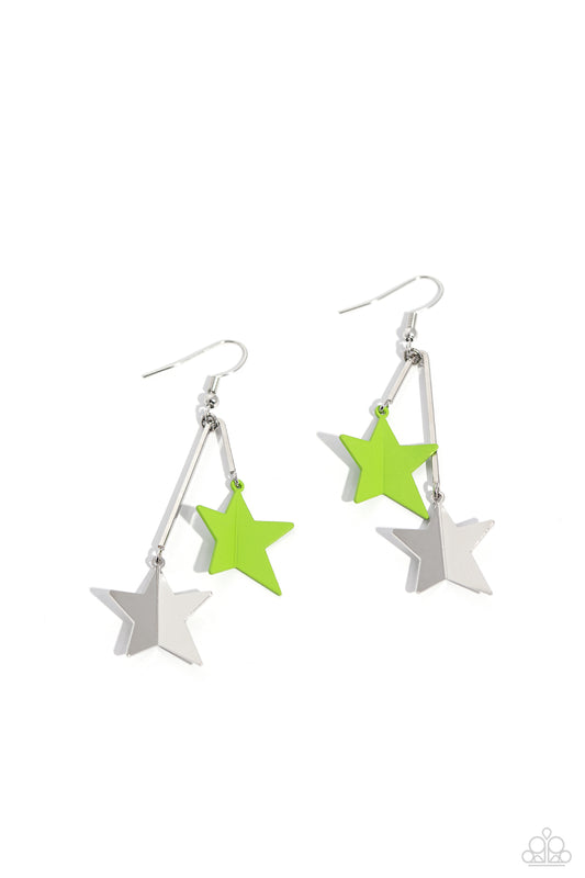 Paparazzi Accessories: Stellar STAGGER - Green Earring