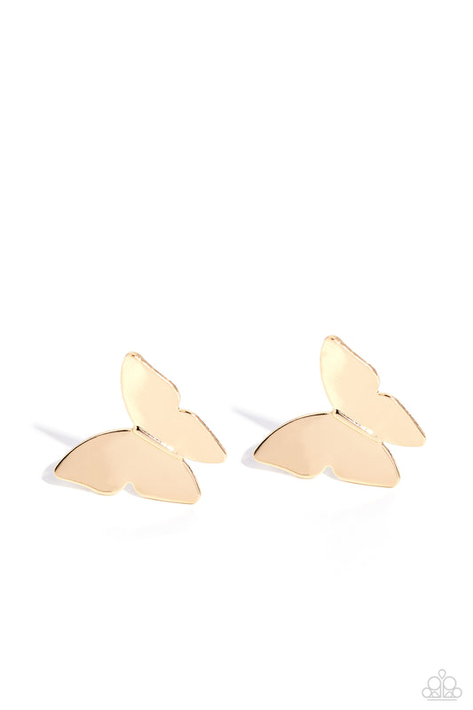 Paparazzi Accessories: Butterfly Beholder - Gold Earring