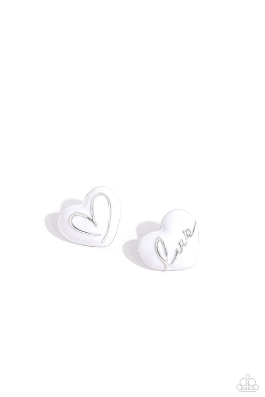 Paparazzi Accessories: Glimmering Love - White Earring