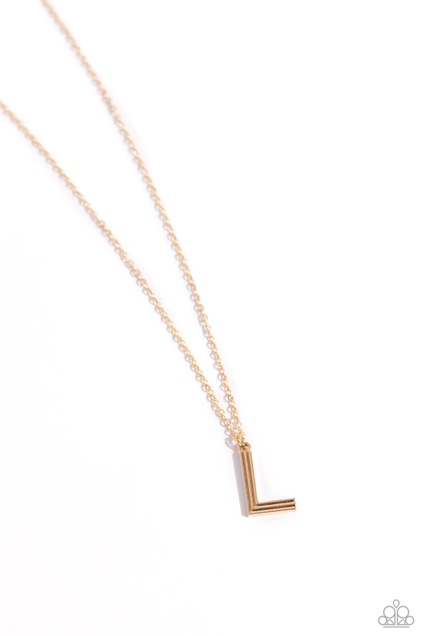 Paparazzi Accessories: Leave Your Initials - Gold - L Necklace