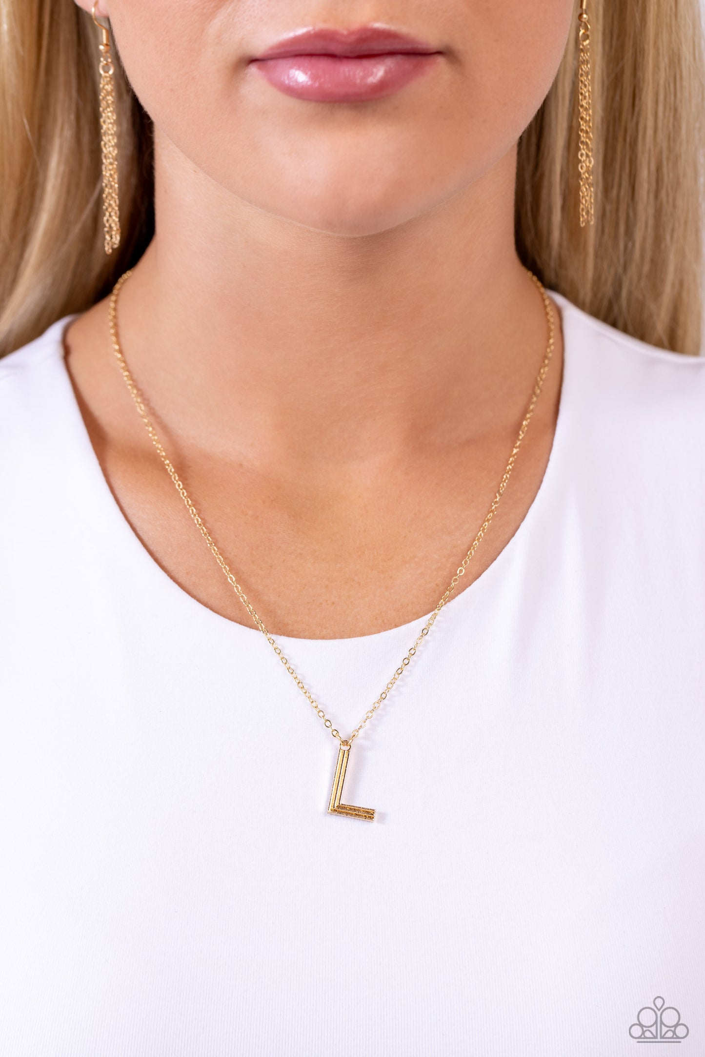 Paparazzi Accessories: Leave Your Initials - Gold - L Necklace