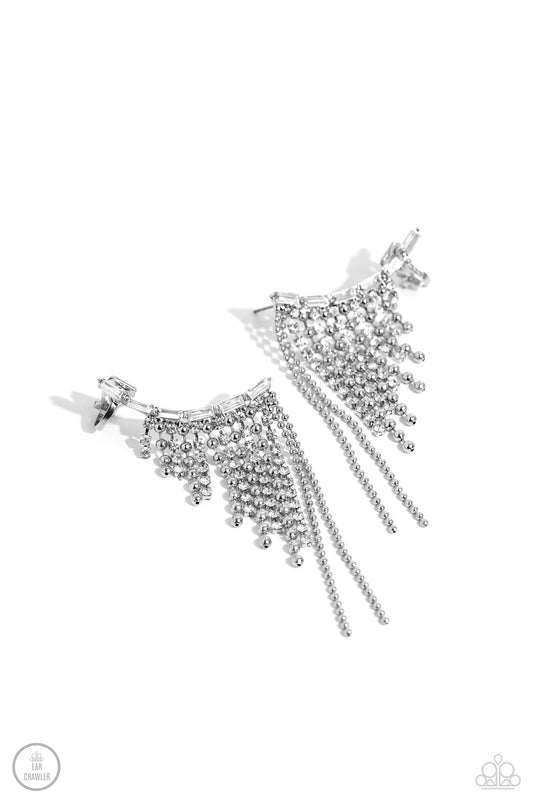 Paparazzi Accessories: Tapered Tease - White Earring