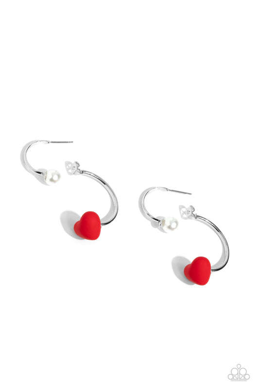 Paparazzi Accessories: Romantic Representative - Red Earring
