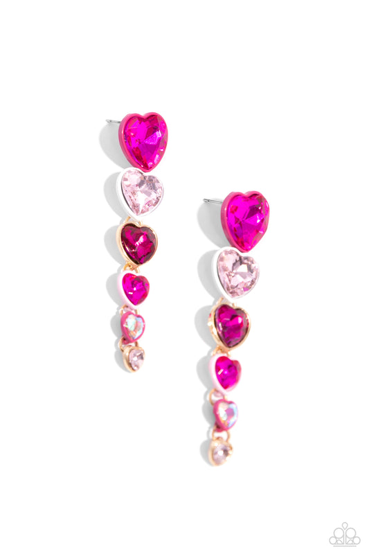 Paparazzi Accessories: Cascading Casanova - Pink Earring