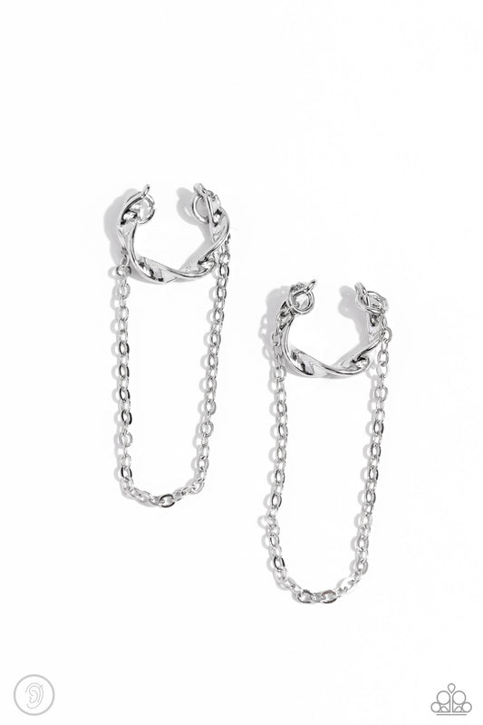 Paparazzi Accessories: CUFF Hanger - Silver Earring