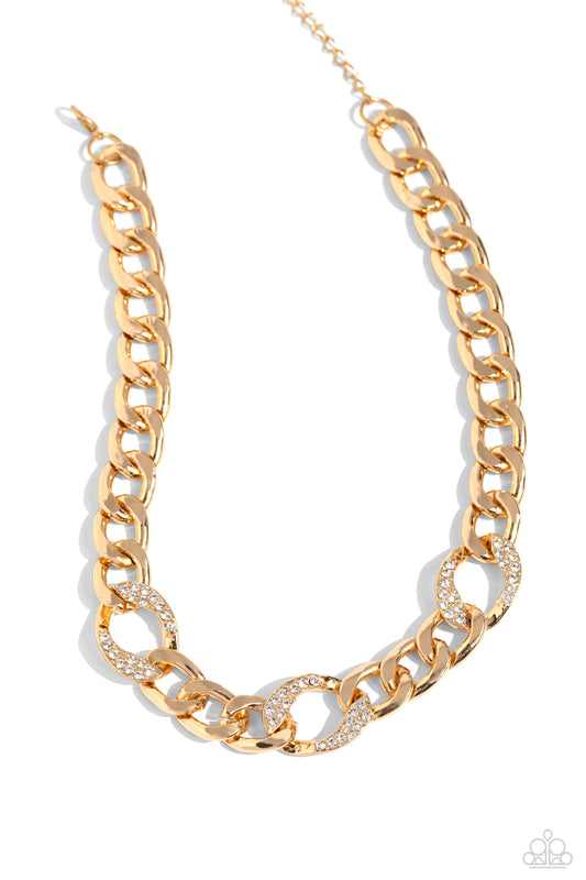Paparazzi Accessories: Gleaming Harmony - Gold Necklace