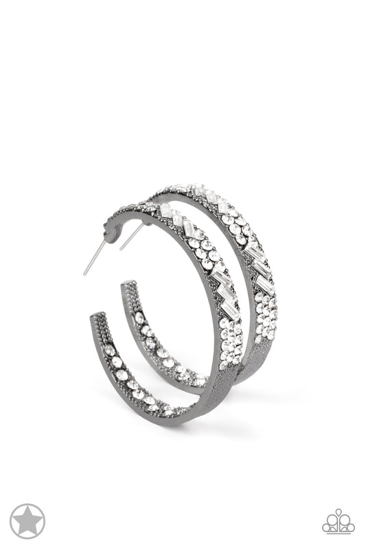 Paparazzi Accessories: GLITZY By Association - Gunmetal Earring