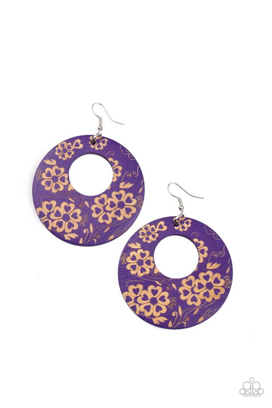 Paparazzi Accessories: Galapagos Garden Party Purple Earring