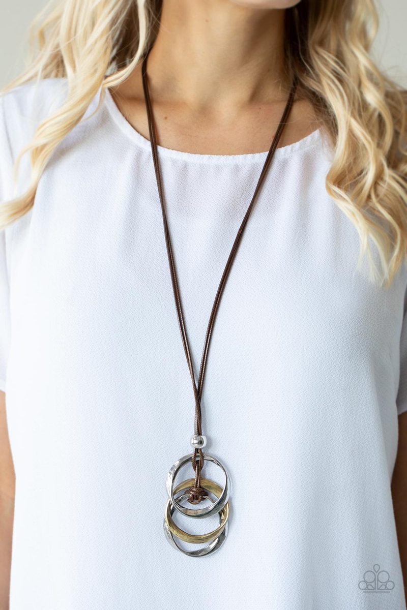 Paparazzi Accessories: Harmonious Hardware Brown Necklace