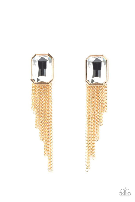 Paparazzi Accessories: Save for a REIGNy Day Gold Post Earring