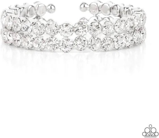 Paparazzi Accessories: Megawatt Majesty White Bracelet