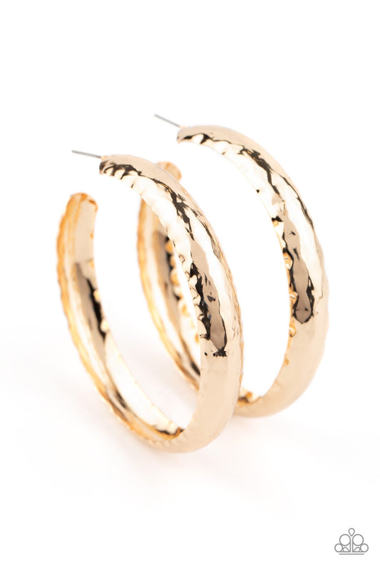 Paparazzi Accessories: Check Out These Curves Gold Hoop Earring