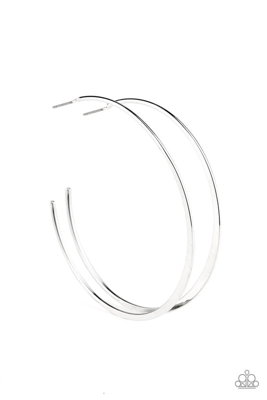 Paparazzi Accessories: Don’t Lose Your Edge Silver Hoop Earring