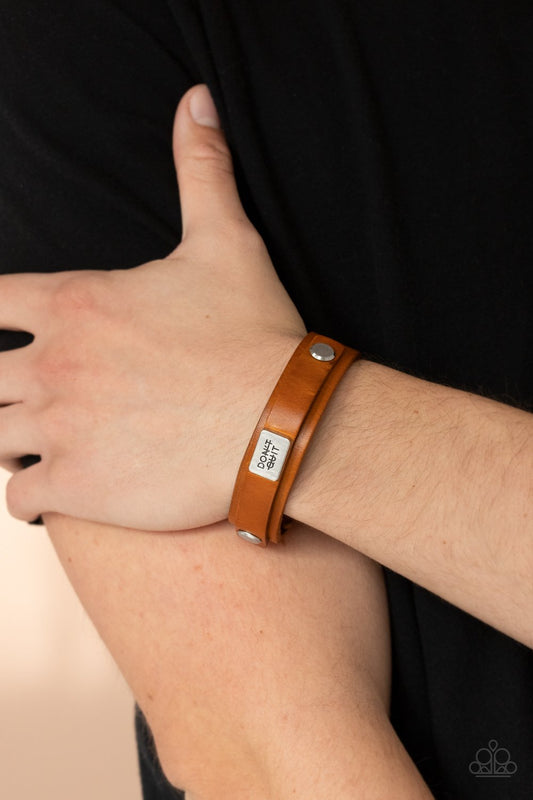 Paparazzi Accessories: Don’t Quit Now Brown Urban Bracelet