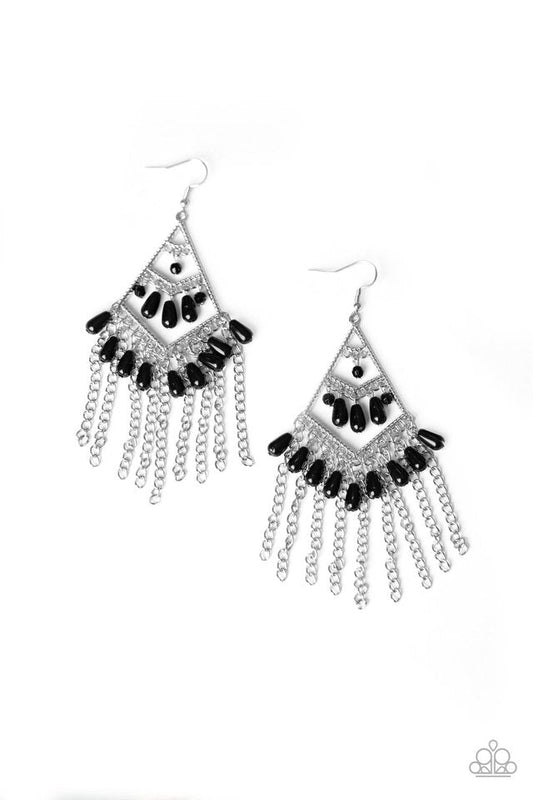 Paparazzi Accessories: Trending Transcendence Black Earring