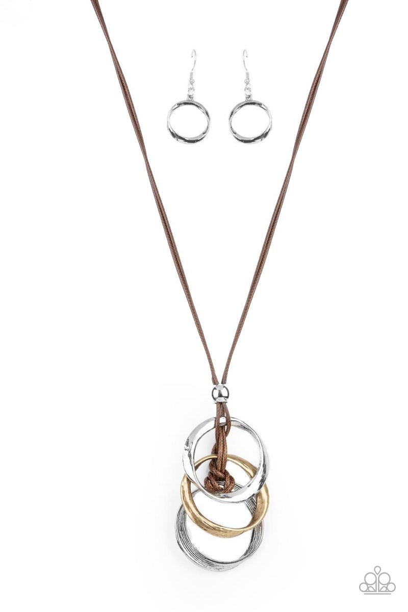 Paparazzi Accessories: Harmonious Hardware Brown Necklace