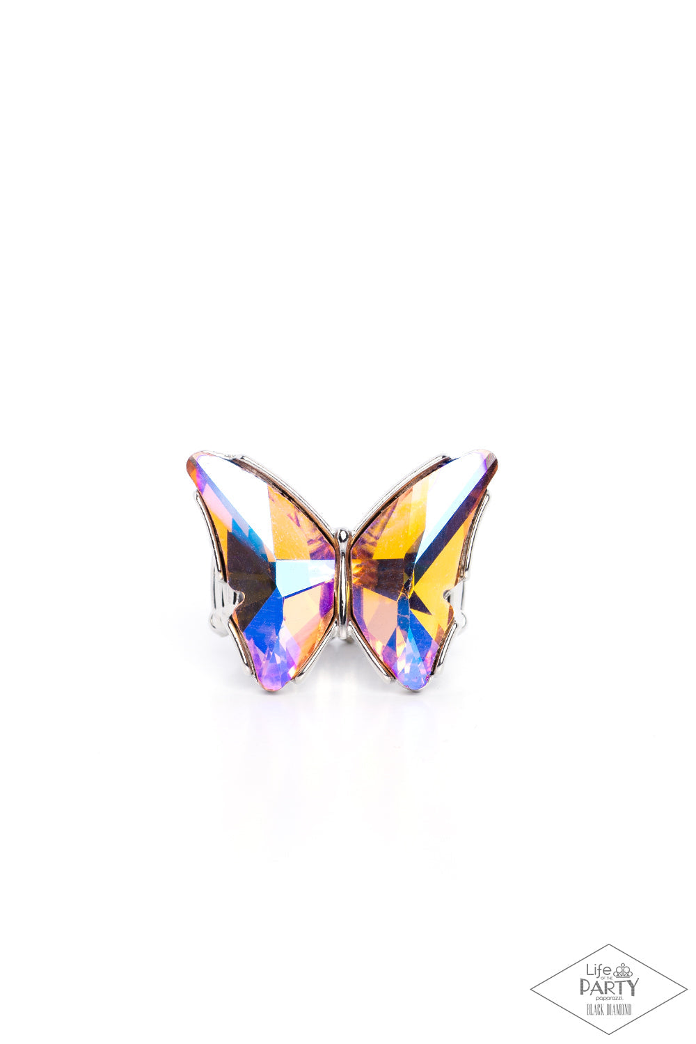 Fluorescent Flutter Orange Butterfly Ring