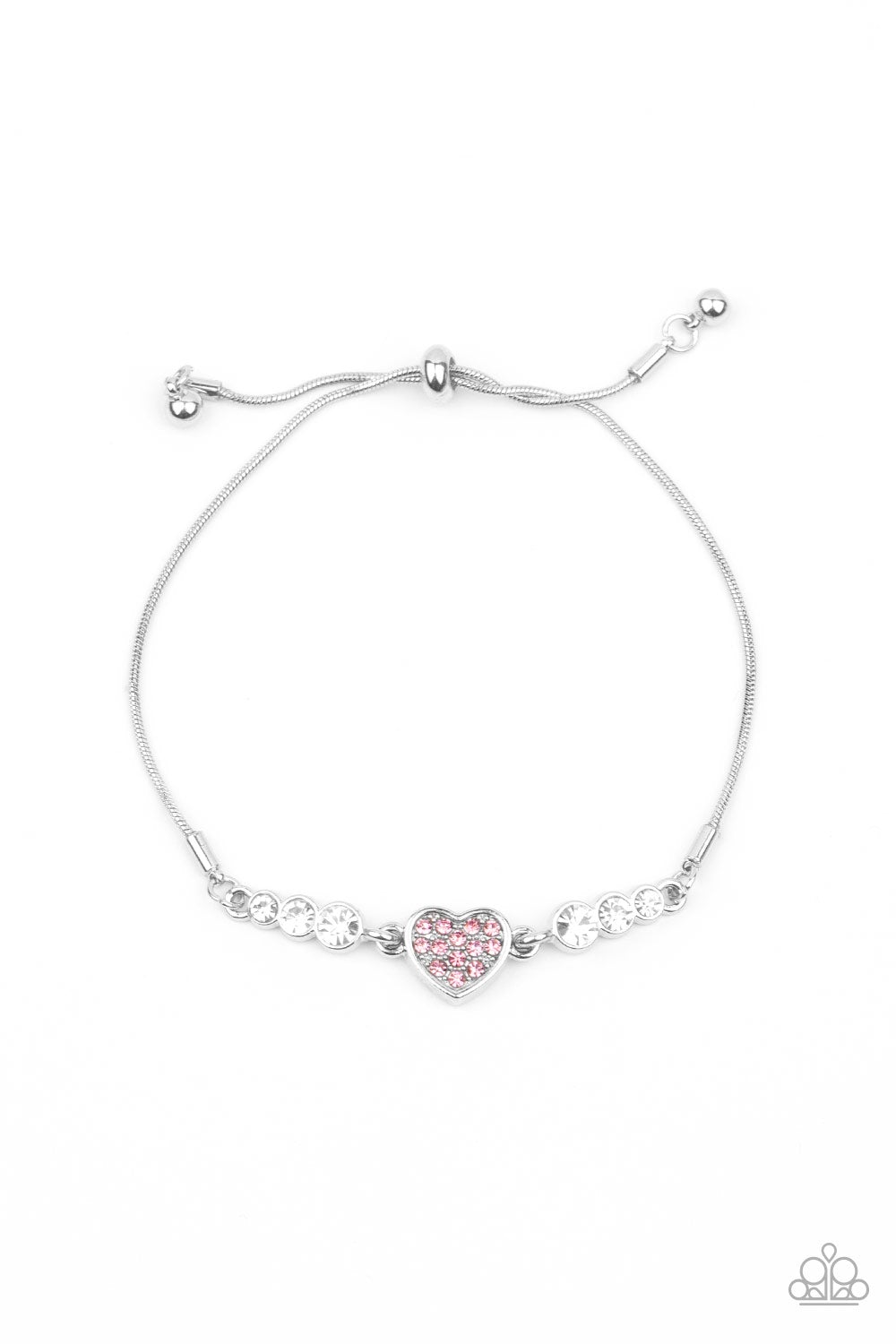 Paparazzi Accessories: Big-Hearted Beam Pink Bracelet
