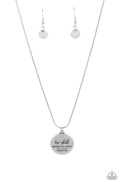 Paparazzi Accessories: Be Still Silver Necklace