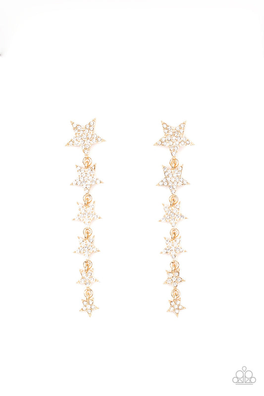 Paparazzi Accessories: Americana Attitude Gold Earring