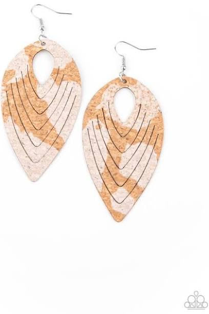 Paparazzi Accessories Cork Cabana White Earring