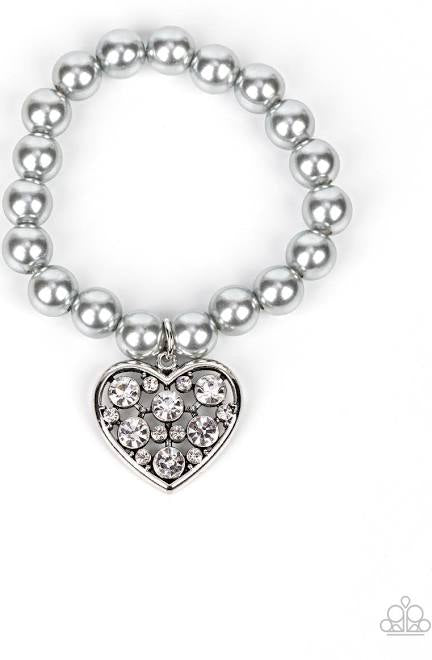 Paparazzi Accessories: Cutely Crushing Silver Bracelet
