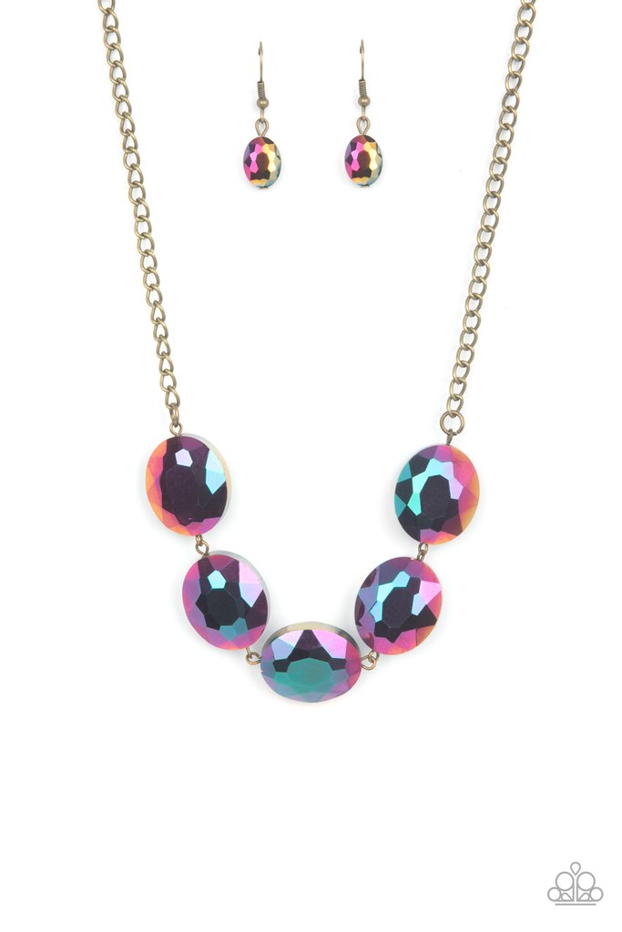 Paparazzi Accessories: Cosmic Closeup Brass Necklace