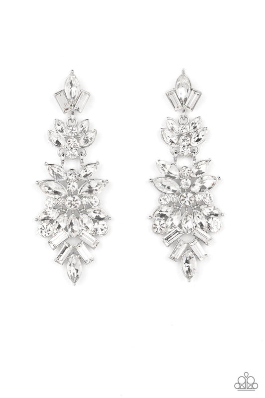 Paparazzi Accessories: Frozen Fairytale White Post Earring