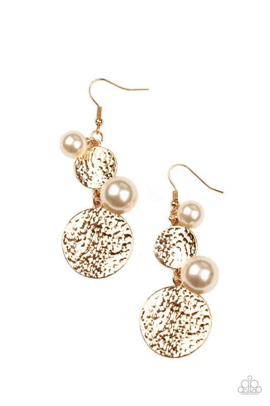 Paparazzi Accessories: Pearl Dive Gold Earring