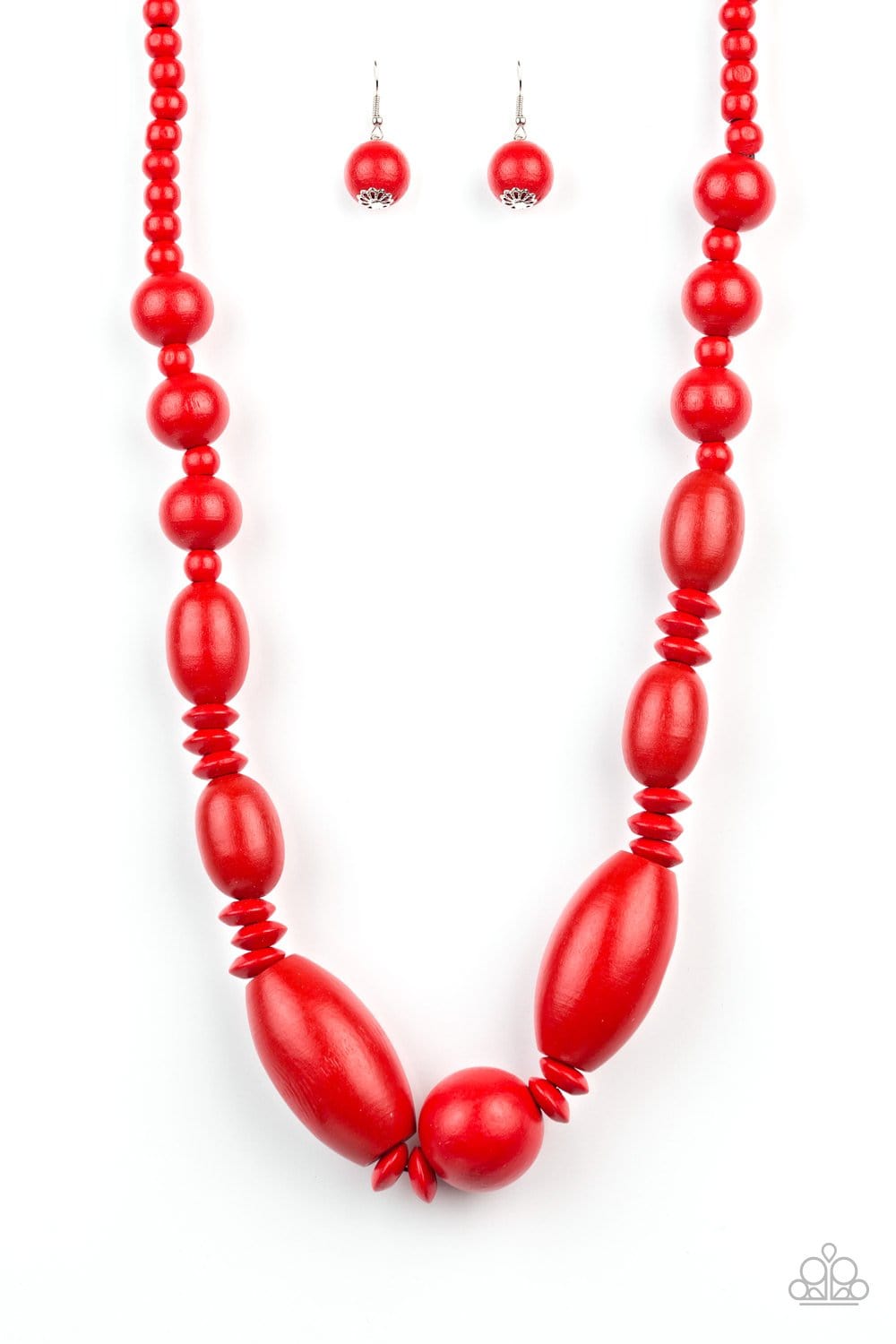 Paparazzi Accessories: Summer Breezin Red Woid Necklace