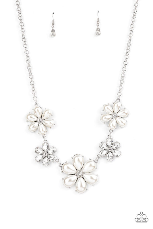 Paparazzi Accessories: Fiercely Flowering White Necklace