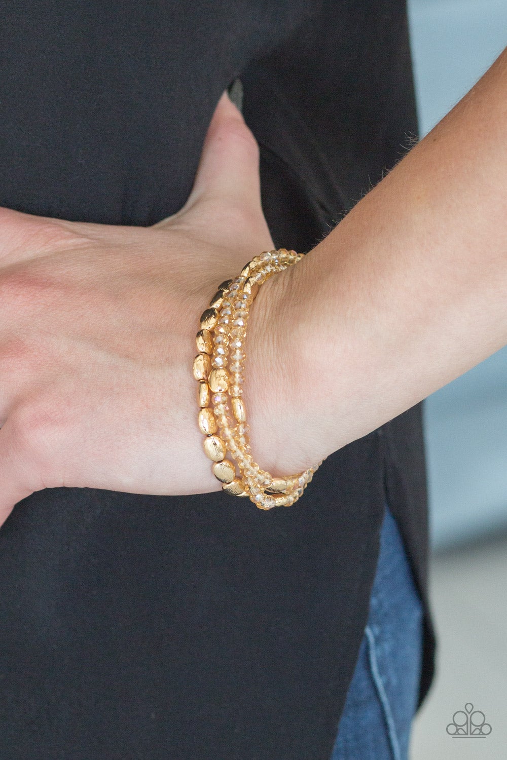 Paparazzi Accessories: Hello Beautiful Gold Bracelet