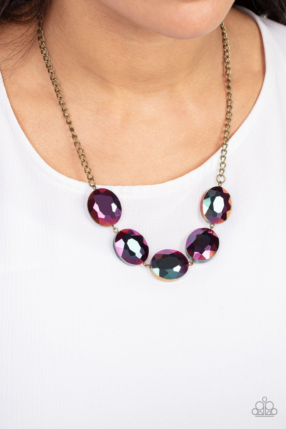 Paparazzi Accessories: Cosmic Closeup Brass Necklace