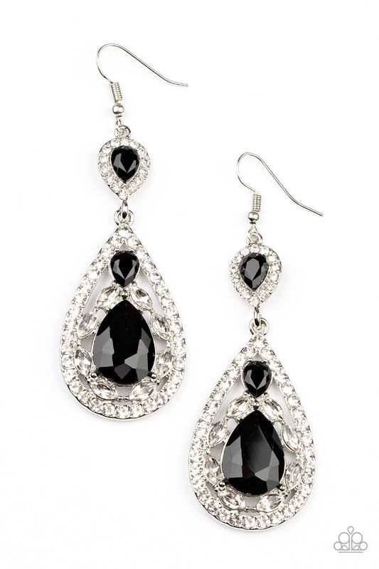 Paparazzi Accessories: Posh Pageantry Black Earring