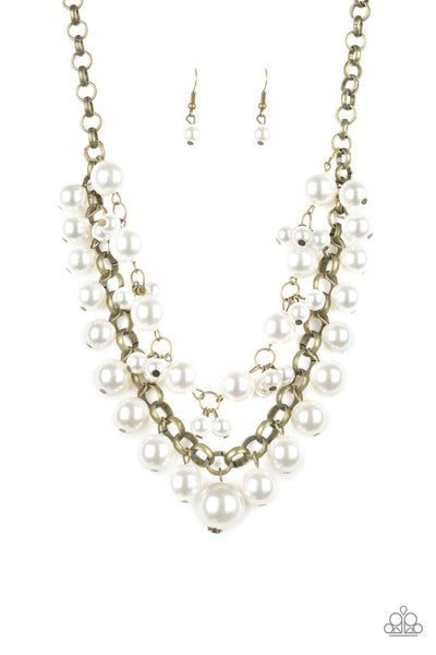 Paparazzi Accessories: Ballroom Service Brass Necklace