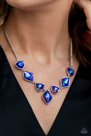 Paparazzi Accessories: Glittering Geometrics Purple Necklace LOP